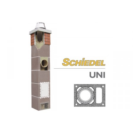 Комплект дымохода Шидель(SCHIDEL) UNI D=16см одноходовой с вентканалом 4 п.м.