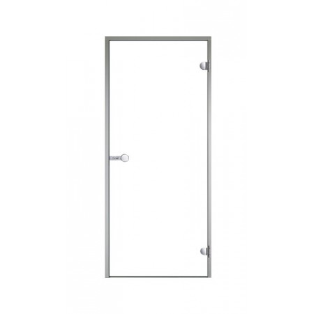 Дверь для турецкой парной Harvia 7/19, коробка алюминий, прозрачная 700 х 1900 мм