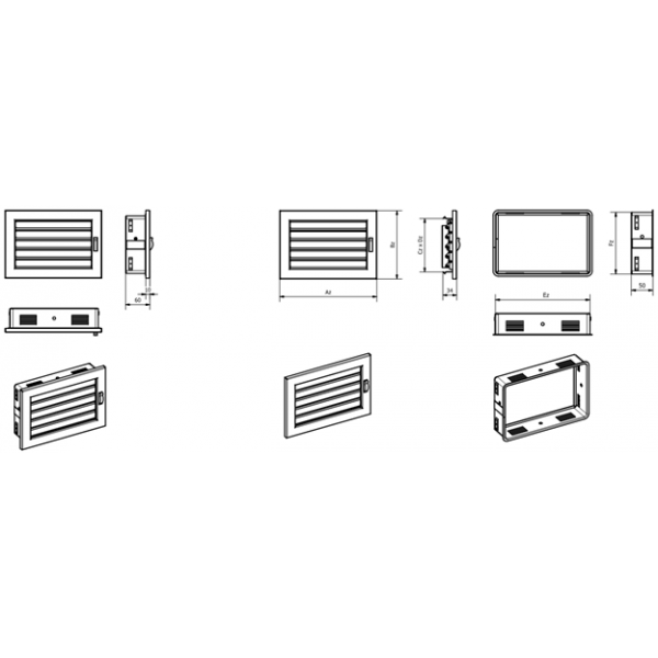 Решетки с регулируемым жалюзи