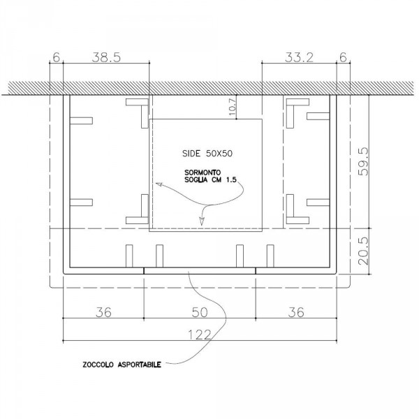 Облицовка QUARZO sx, под Side Plus 50x50 (EdilKamin)