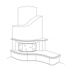 Облицовка MARSIGLIA с деревянной балкой sx + топка Ecomonoblocco 64 V08 exagon (Palazzetti)