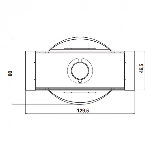 Облицовка DALLAS + топка ECOMONOBLOCCO 66 bifacciale dx (Palazzetti)