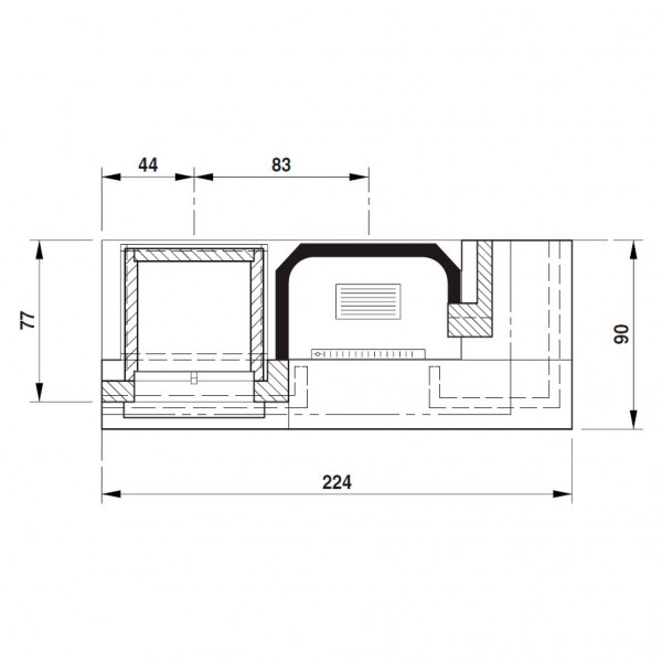 Облицовка VALCOMELICO DX, с духовкой, под Palex C78 dx (Palazzetti)