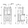 Облицовка DETROIT + топка ECOMONOBLOCCO 66 round 180° (Palazzetti)