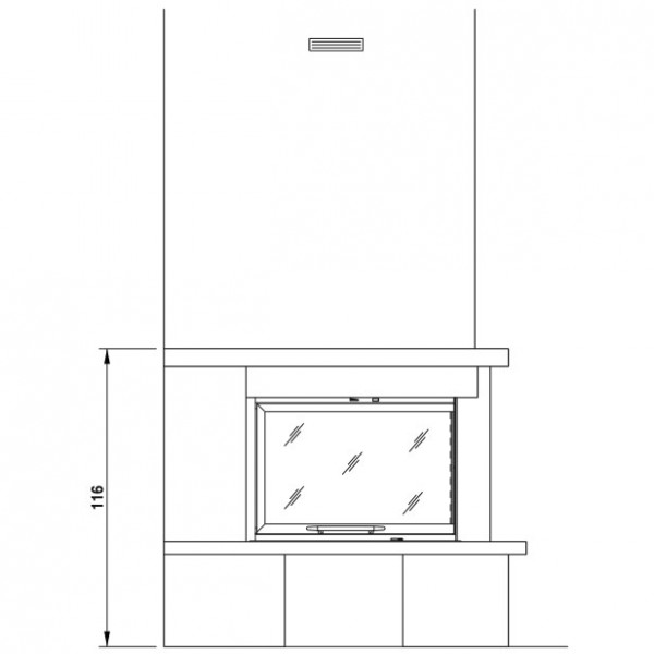 Облицовка MONTEFELTRO RH CORNER 78 (Palazzetti)