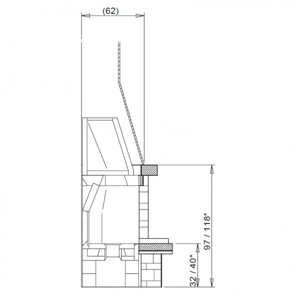 Облицовка Valgardena, пристенная (Palazzetti)