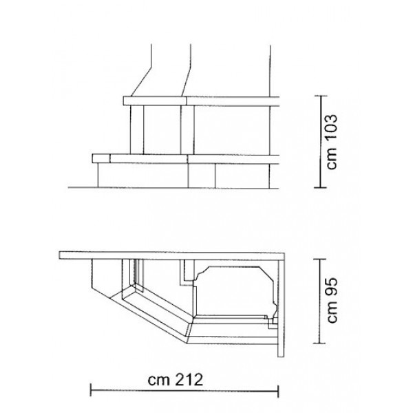 Облицовка Trapezio dx (EdilKamin)