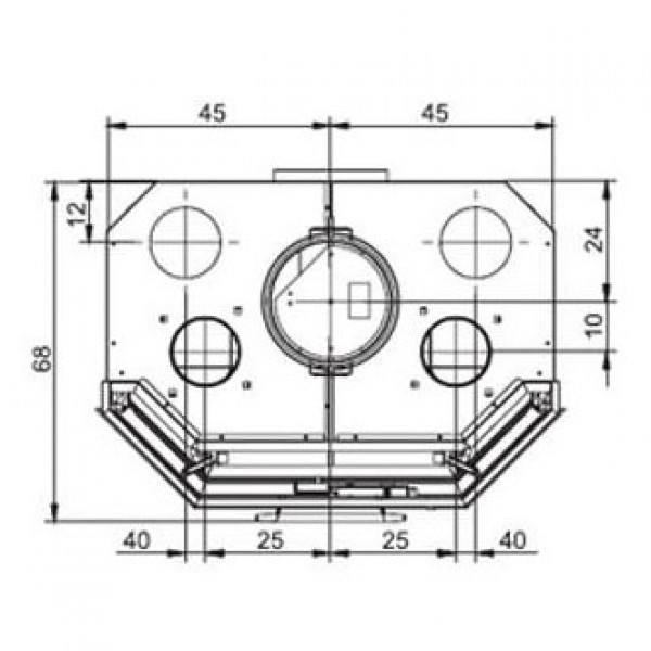 Облицовка MANTOVA (Palazzetti) + топка ECOMONOBLOCCO 78 V08 exagone (Palazzetti)