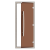 Комплект двери с "бронзовым" стеклом SAWO 742-4SGA-1 (с порогом, осина)