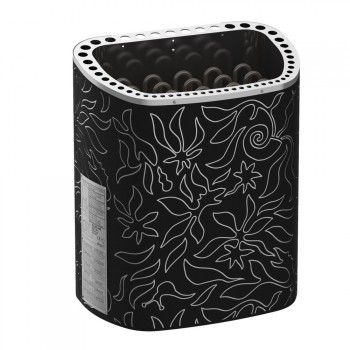 SAWO Электрическая печь Scandifire настенная, без пульта, без блока мощности, 9,0 кВт, нерж. сталь, фибропокрытие, черная, артикул SCA-90NS-DRF-BL-P-C