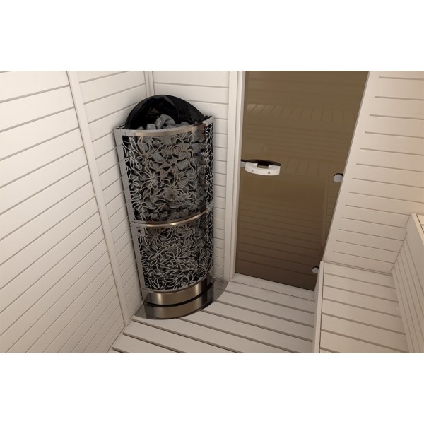 SAWO Электрическая печь DRAGONFIRE Heater king, угловая, с выносным блоком упр., 12 кВт, DRFT6-120NS-CNR-P