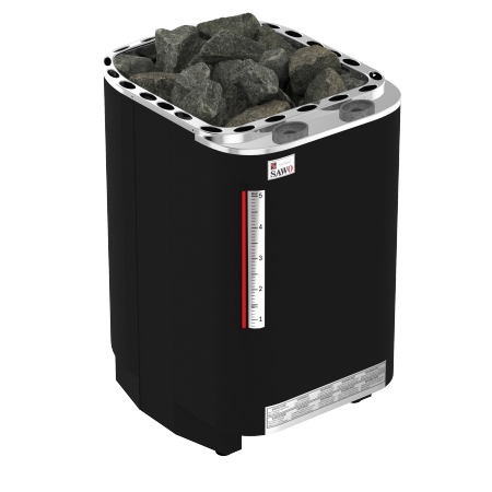 SAWO Электрическая печь Savonia напольная со встр. парогенератором, без пульта, без блока мощности, 10,5 кВт, нерж. сталь, фибропокрытие, черная, арти