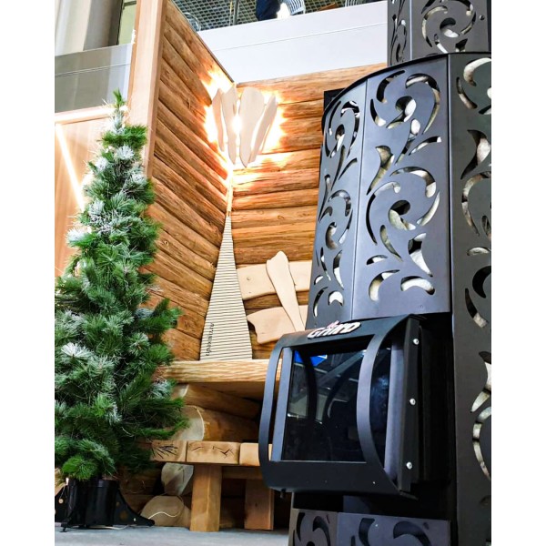 Дровяная банная печь Grill'D Violet Short Window Max